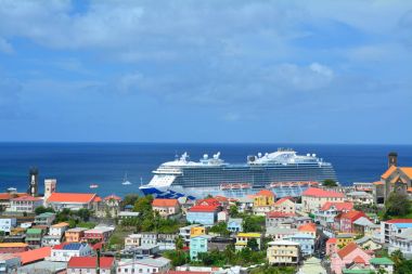 Royal Princess ship in Grenada clipart