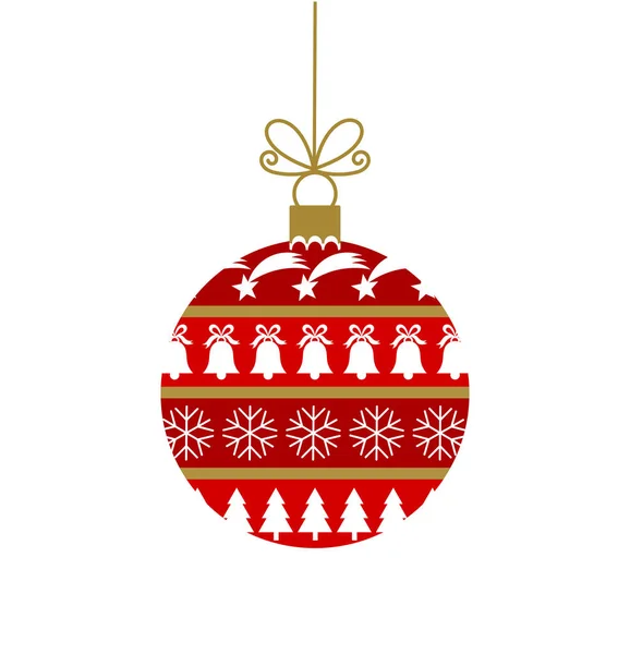 Kerstbal ornamenten — Stockvector