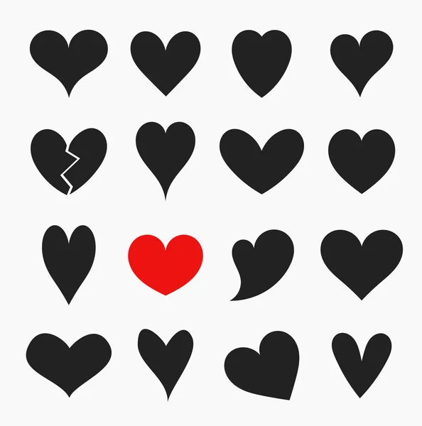 Hearts icons collection — Stock Vector