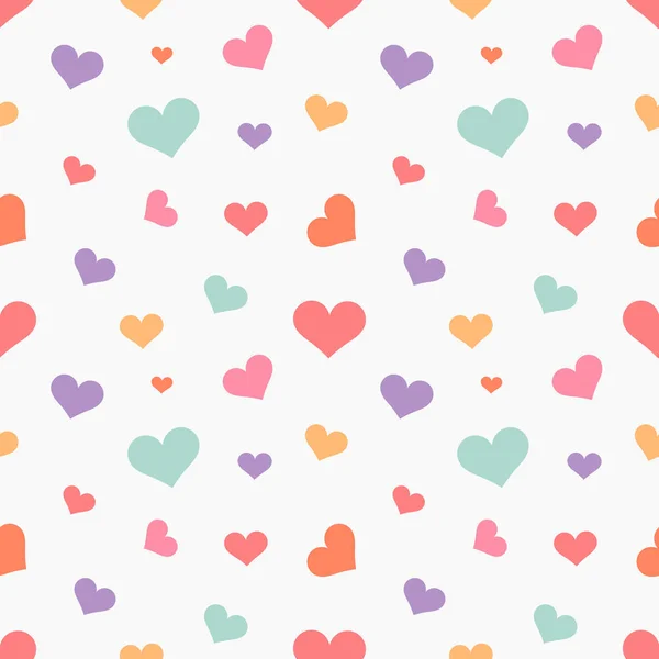 Colorful hearts seamless pattern — Stock Vector