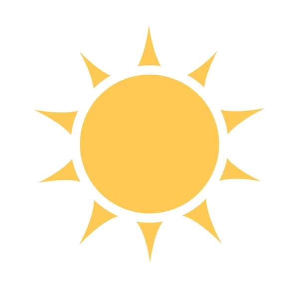 Icône soleil desing plat — Image vectorielle
