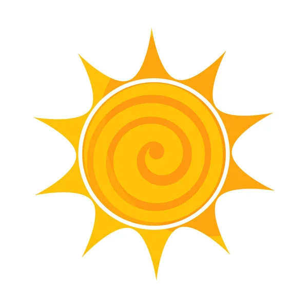 Swirl sun icon illustration — Stock Vector