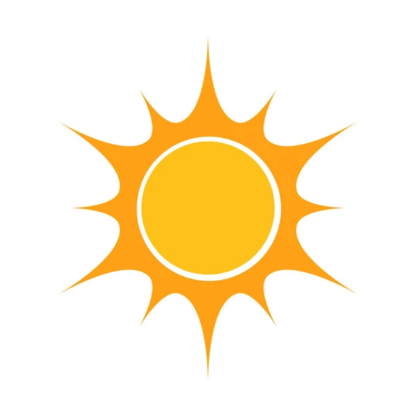 Icona del sole piatto — Vettoriale Stock