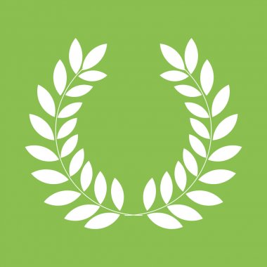 Beyaz defne yaprağı çelengi