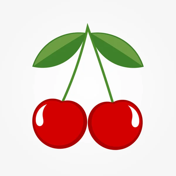 Süßkirschfrucht-Ikone — Stockvektor