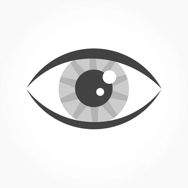 Szürke szem ikonra — Stock Vector