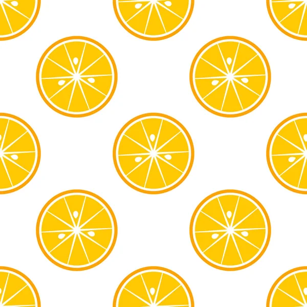 Orange slices citrus pattern — Stock Vector