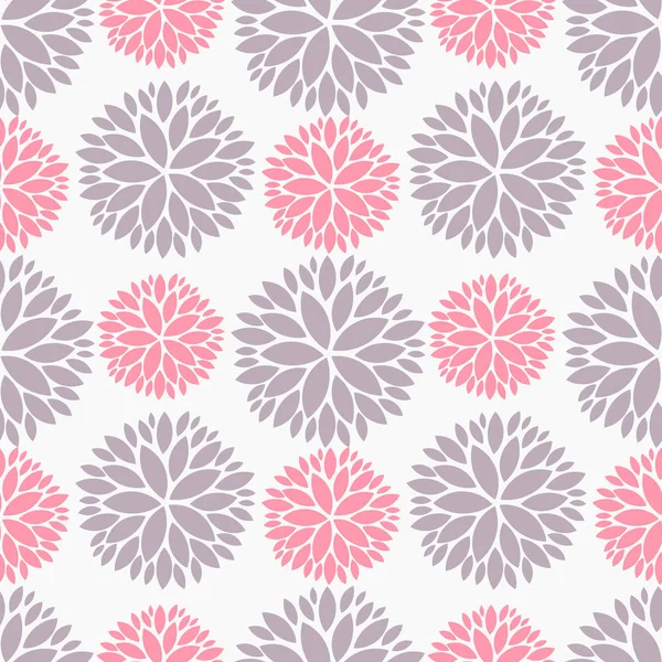 Růžové a fialové květiny vzor bezešvé — Stockový vektor