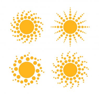 Güneş noktalar Icons set