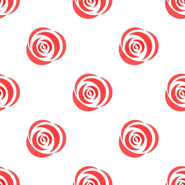 Red rose flower seamless pattern — Stock Vector