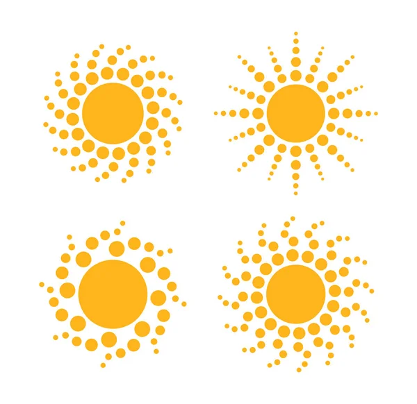 Sun dots icons set — Stock Vector
