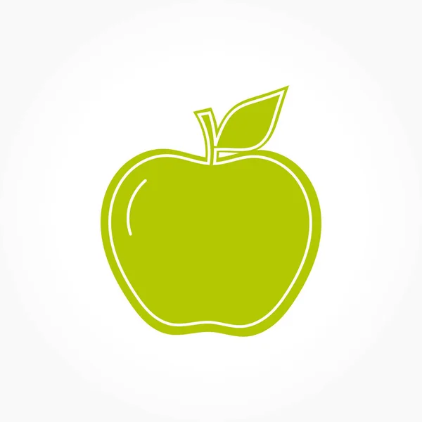 Green apple symbol — Stock Vector