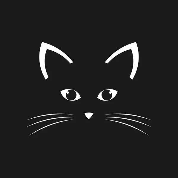 Black cat head vector illustration. Simple cartoon cat icon. Black  silhouette of a cat 7313124 Vector Art at Vecteezy