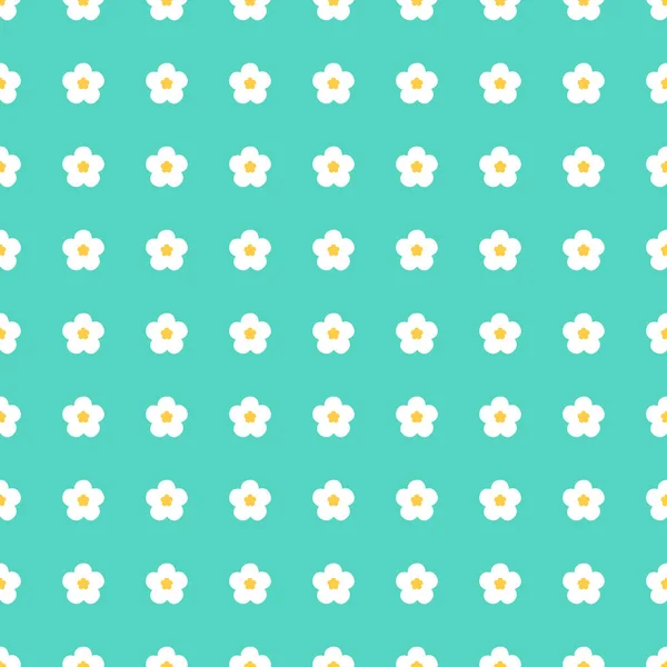 Witte bloemen op blauwe achtergrond — Stockvector