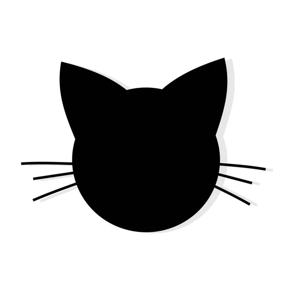 Cat head shape icon — Stock Vector
