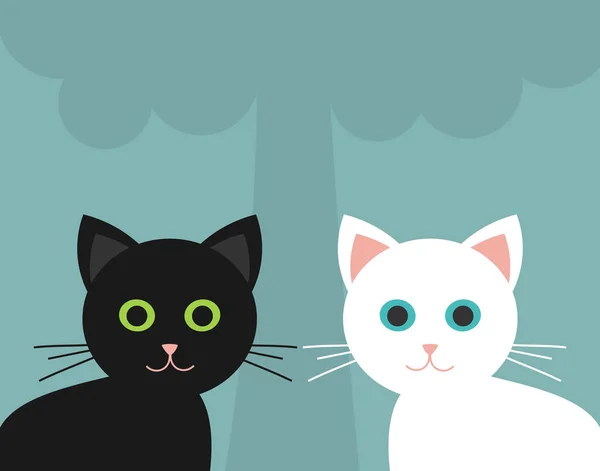 Due gattini carini — Vettoriale Stock