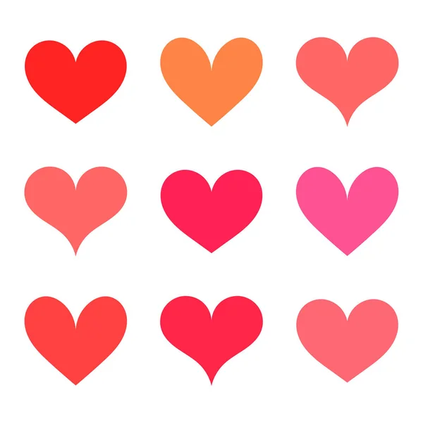 Collection d'icônes Hearts — Image vectorielle