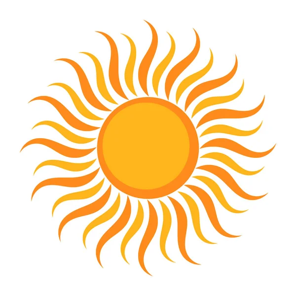 Sun symbol over white — Stock Vector