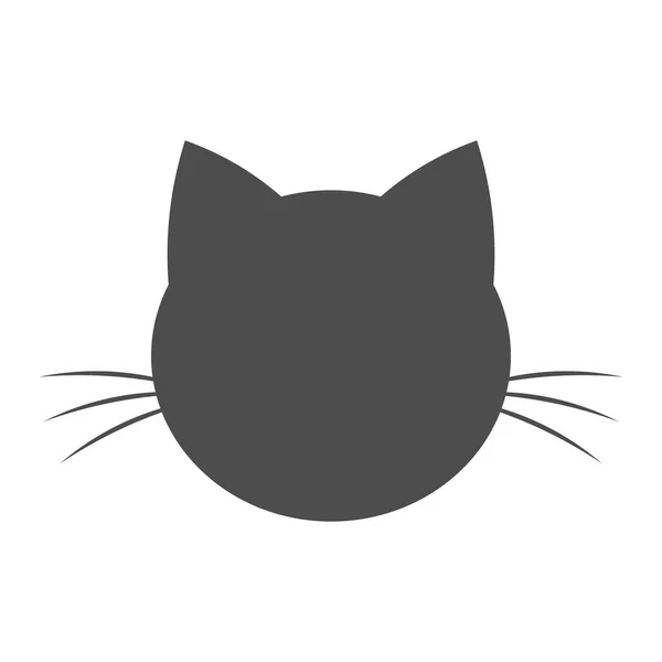 Ikona tvar hlavy kočka — Stockový vektor
