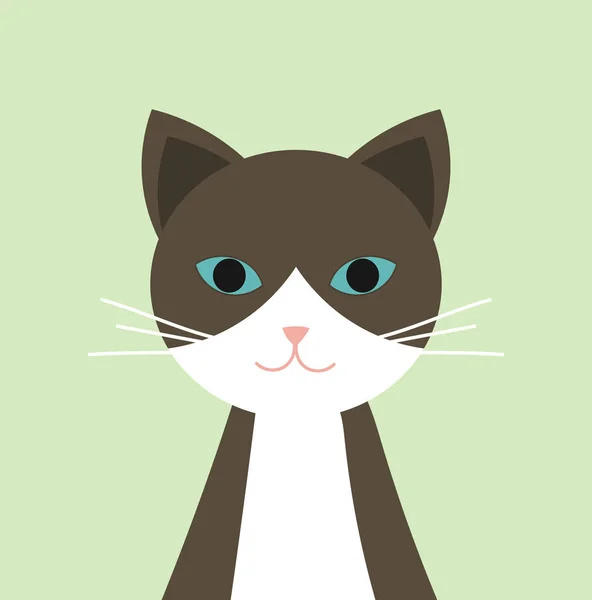 Кошка с голубым глазом — стоковый вектор
