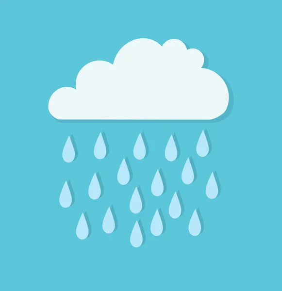 Raining cloud vector — Stock Vector