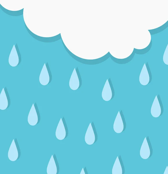 Raining cloud background — Stock Vector