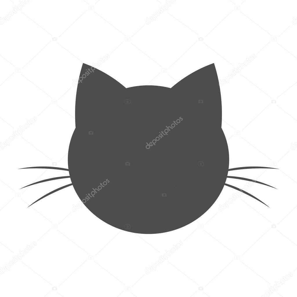 Cat head shape icon. Vector illustration