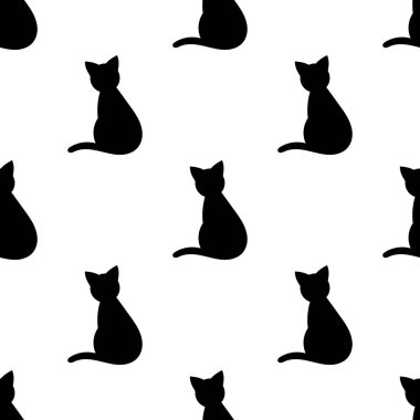 Kedi şekil seamless modeli