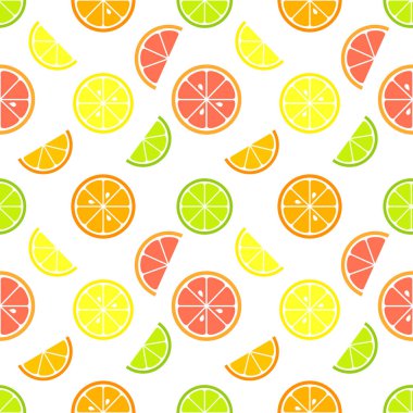 Narenciye meyve dilimleri seamless modeli