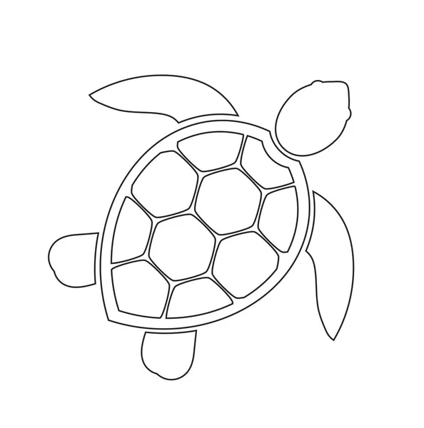 Icona linea tartaruga marina — Vettoriale Stock
