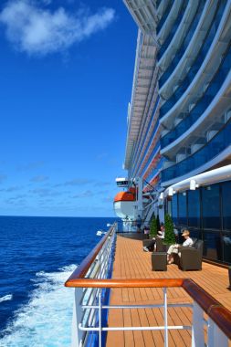 Open deck of Royal Princess ship clipart