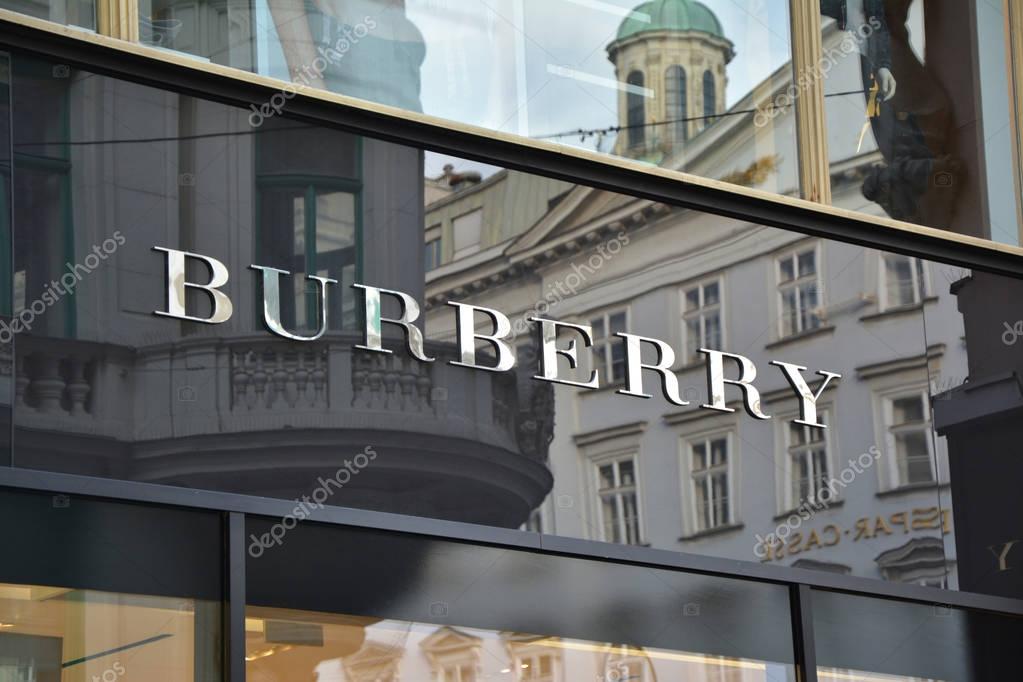 VIENNA, AUSTRIA - MAY 03, 2016 : Burberry store in Vienna. Burberry is a British luxury fashion house based in London