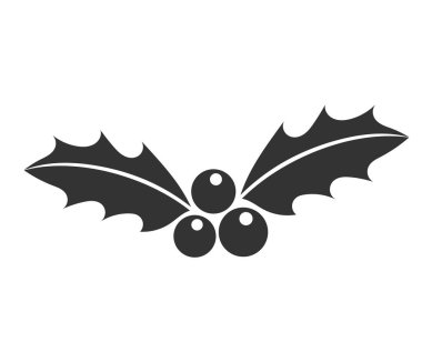 Noel simgesi Holly berry bırakır