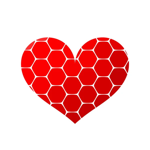 Rotes Herzsymbol — Stockvektor
