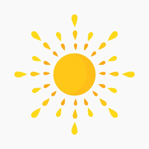 Sun icon flat design — Stock Vector