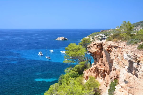 Scenic view from the cliff on turquise Balearic sea — Stock Photo, Image