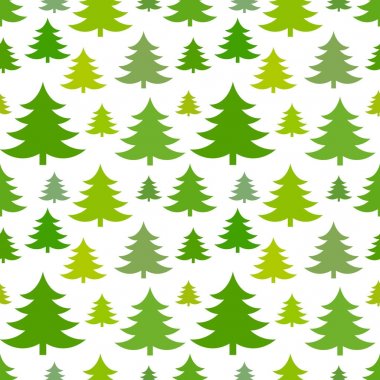 Yeşil Noel ağaçları seamless modeli