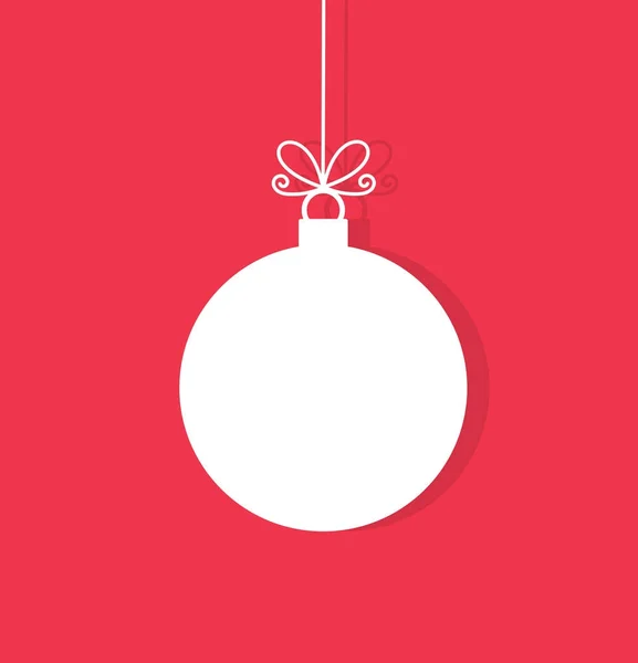 Kerst bal ornament opknoping — Stockvector