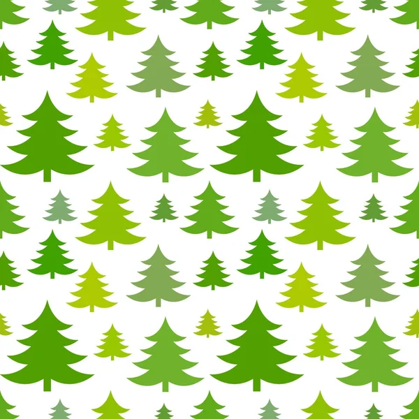 Groene Kerst bomen naadloze patroon — Stockvector