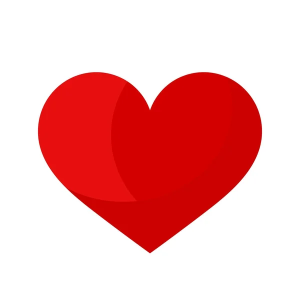 Icona del cuore rosso — Vettoriale Stock