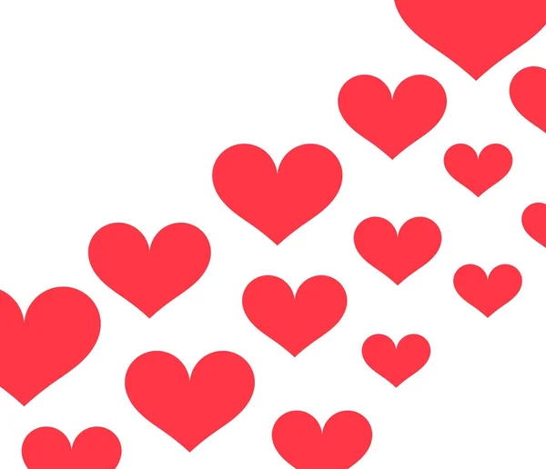 Röda hjärtan bakgrund — Stock vektor