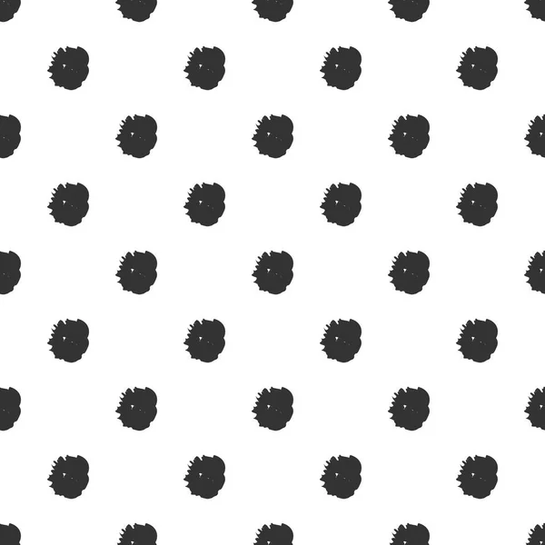 Painted black polka dots pattern — Stock Vector