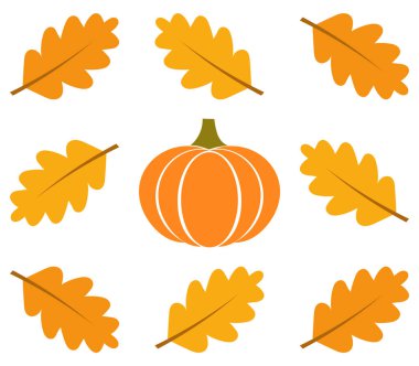 Çerçeve ve kabak sonbahar yaprakları