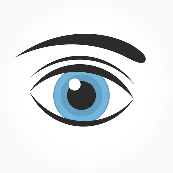Ícone do olho azul — Vetor de Stock