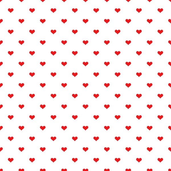 Coeur rouge motif sans couture — Image vectorielle