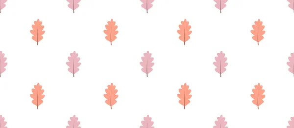 Hösten oaken lämnar sömlös pastell mönster — Stock vektor