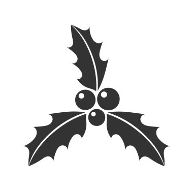 Holly berry siyah simgesi