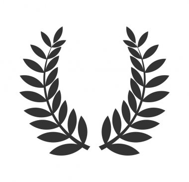 Defne çelengi siyah simgesi