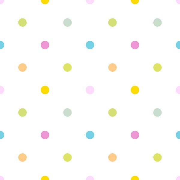 Colorful polka dot seamless pattern