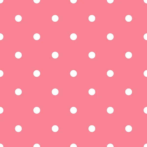 Polka dots roze patroon — Stockvector